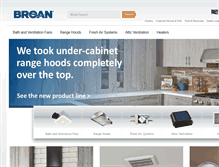 Tablet Screenshot of broan.com